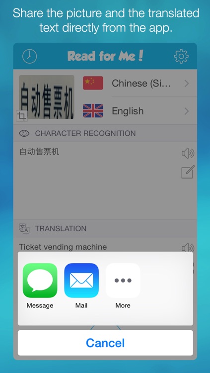 Read for Me!: Translate printed text from pictures screenshot-4