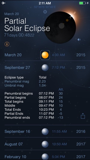 Solar and Lunar Eclipses - Full and Partial Eclipse Calendar(圖3)-速報App