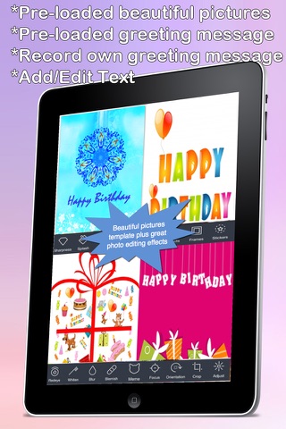 The Ultimate Happy Birthday Cards (Pro Version). Custom and Send Birthday Greetings eCard with emoji, text,voice messages and photo editor screenshot 2