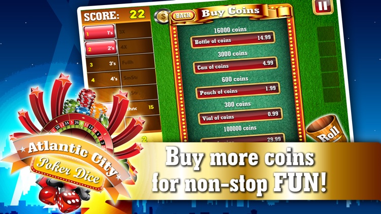 Atlantic City Poker Dice PRO - Best VIP Addicting Yatzy Style Casino Game screenshot-3