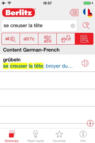 German - French Berlitz Mini Talking Dictionary screenshot 2