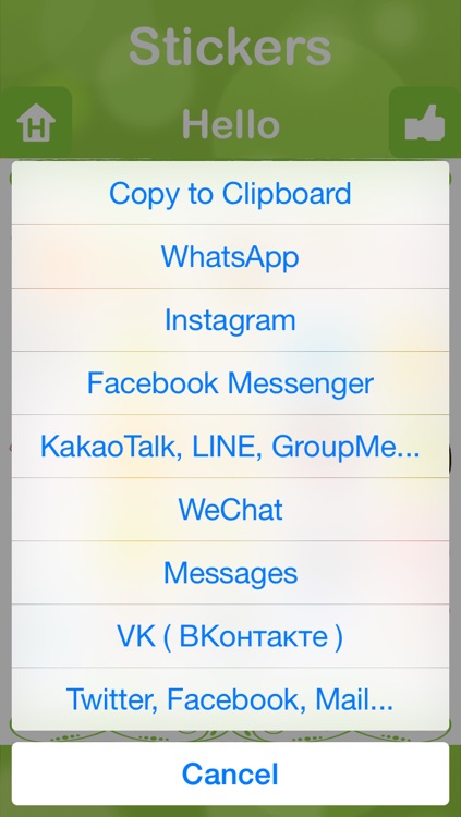 Stickers for Facebook Messenger, WeChat, Viber & WhatsApp...etc