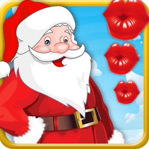 Santa Cheeting Kiss Icon