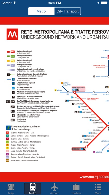 Milan Offline Map - City Metro Airport