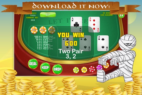 Nefertiti Let It Red Poker Empire HD - All Poker-style Vegas Casino Game screenshot 3