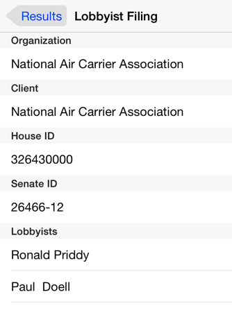 Lobbyist Lookup screenshot 4