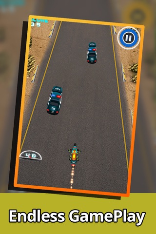 A Mad Skills Free MotorCycle Racing Game to Escape From Police screenshot 4