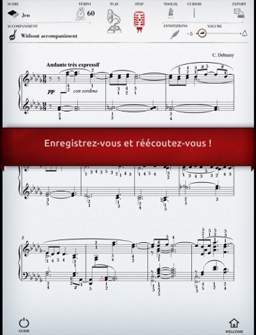 Play Debussy – « Clair de Lune » (partition interactive pour piano) screenshot 3