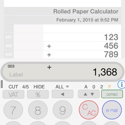 Rolled Paper Calculator Flat