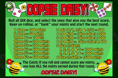 Oopsie Daisy Free Dice Game screenshot 2