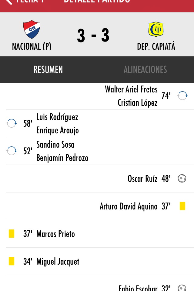 Fútbol Paraguay screenshot 2