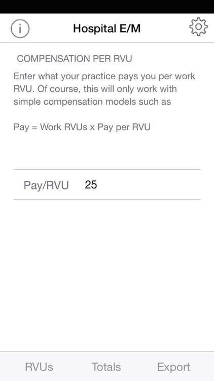 iRVU: Hospital - Inpatient physician productivity as RVUs, charges, and compensation screenshot-3