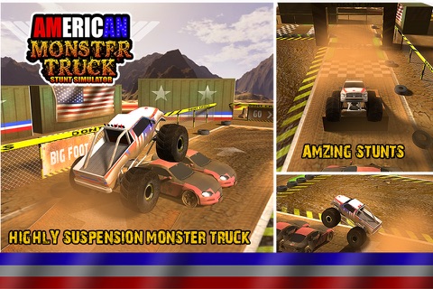 American Monster Truck Stunt Simulator : Free Fun Game For Kids screenshot 4