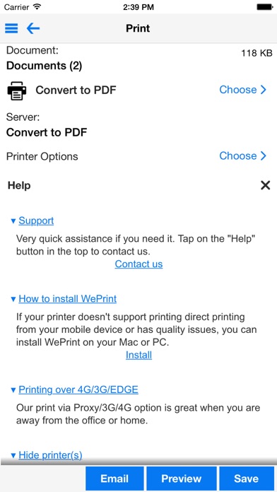 PrintDirect - PDF/印刷のスクリーンショット2 PrintDirect - PDF/印刷のスクリーンショット2