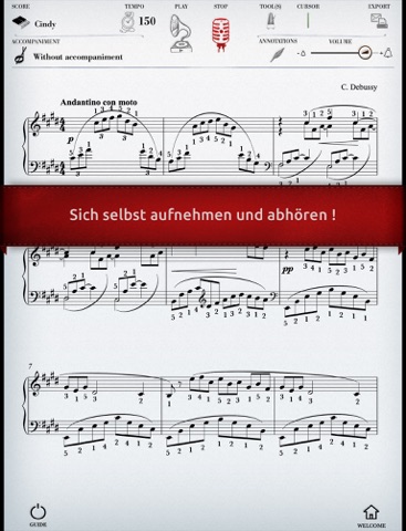 Play Debussy – Arabesque n°1 (partition interactive pour piano) screenshot 3