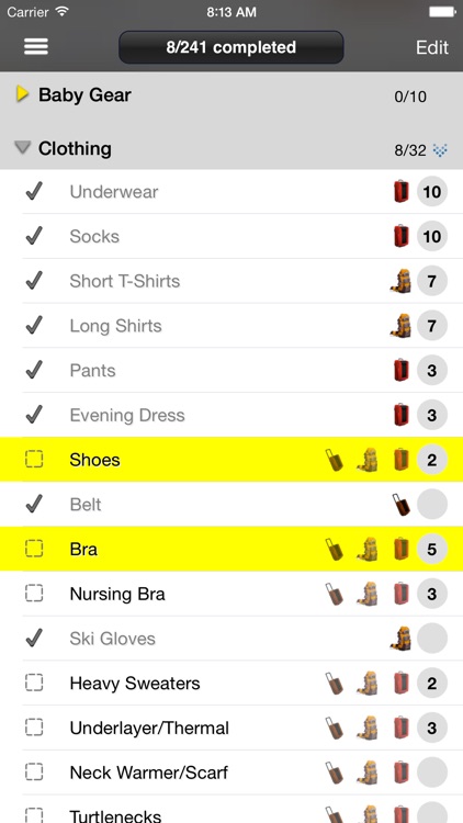 iReady Trip - essential packing list for every travel and sport activity