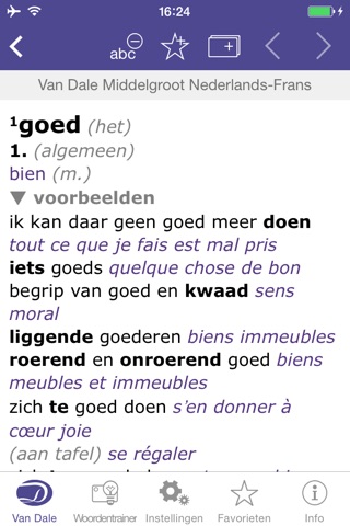 French Dictionary Plus - Van Dale Concise dictionary : translate between Dutch and French, check spelling, listen to pronunciation and use words correctly screenshot 4