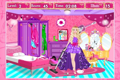 Princess bedroom Cleanup ^0^ screenshot 2