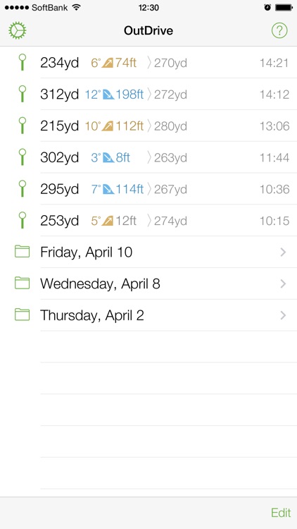 OutDrive - Measure your golf drives for Apple Watch