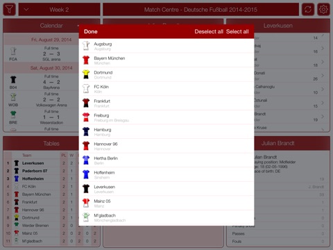 Deutsche Fußball 2014-2015 - Match Centre screenshot 4