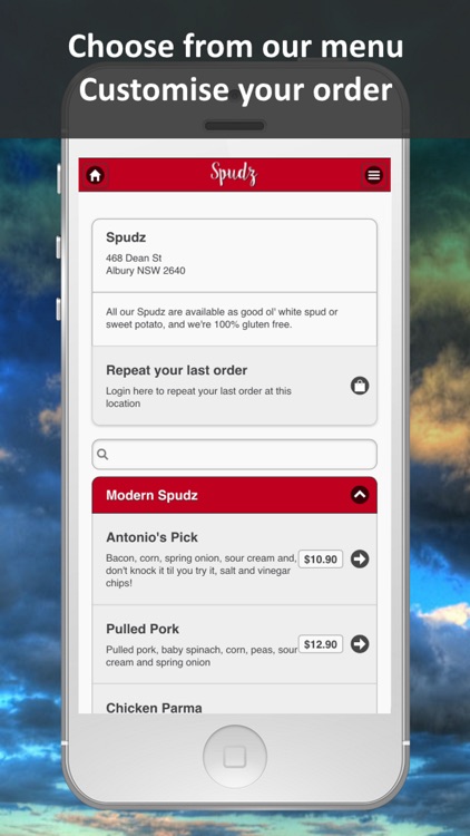 Spudz Online Ordering