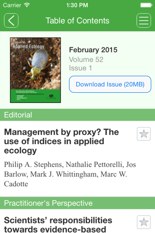 Journal of Applied Ecology screenshot 3
