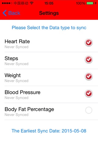 Sync from Health to Fitbit screenshot 2