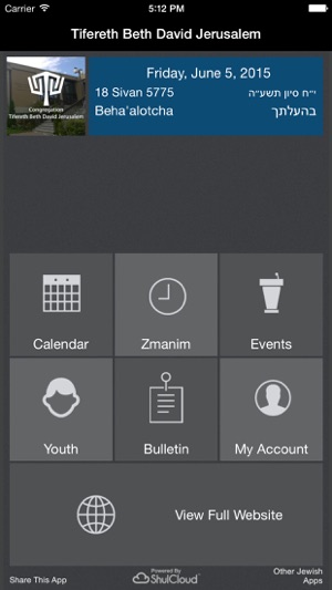 Congregation TBDJ  - Tifereth Beth David Jerusalem(圖1)-速報App