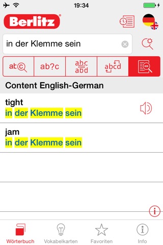 German - English Berlitz Basic Talking Dictionary screenshot 2