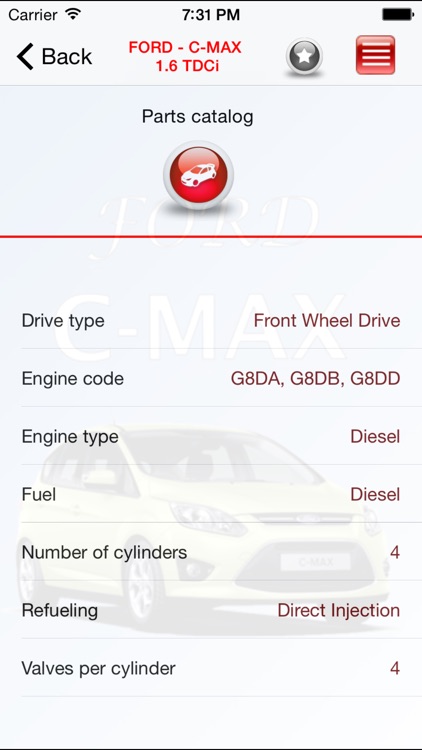 Autoparts Ford C-max