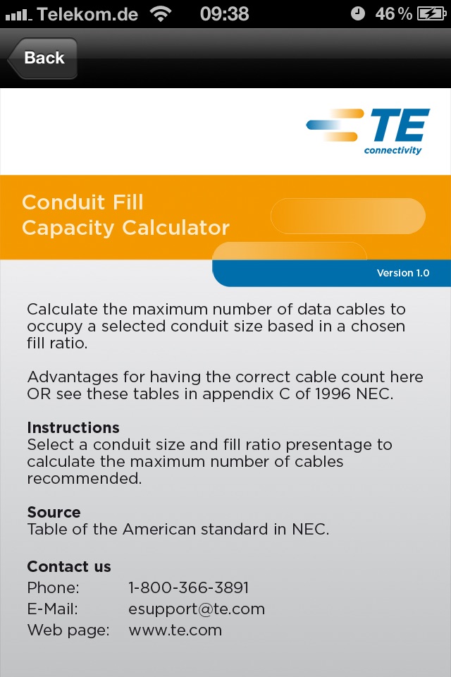 Conduit Fill Capacity Calculator screenshot 2