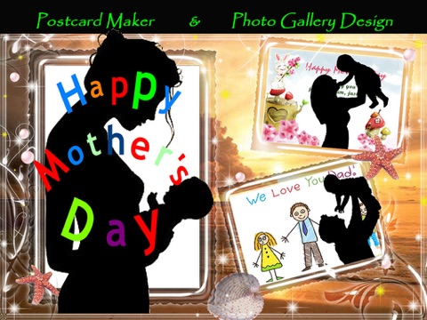 A¹ M Postcard maker and photo gallery design for happy mother