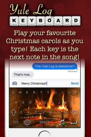 Yule Log Keyboard - Merry Christmas Typing! screenshot 2