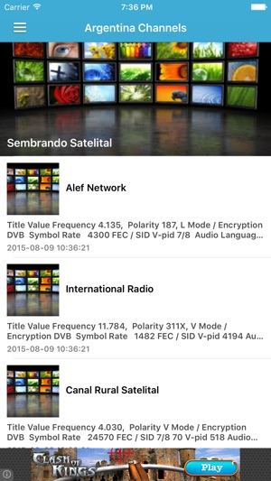 Argentina TV Channels Sat Info(圖2)-速報App