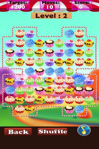 Cupcake Crunch Mania-The Best Free Cupcake Match 3 Style Game screenshot 2