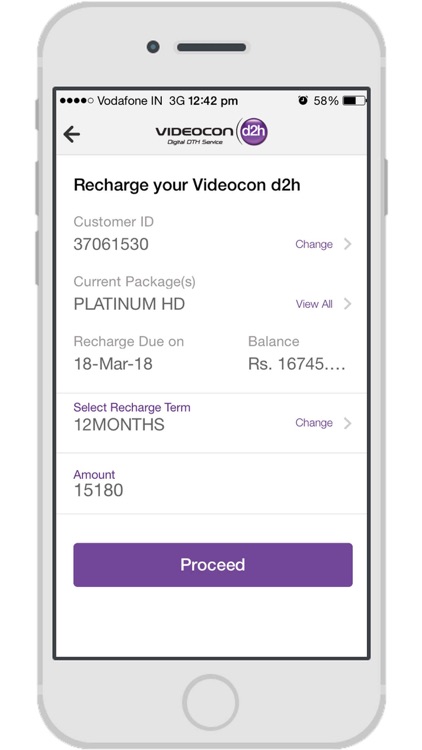 Videocon d2h Recharge