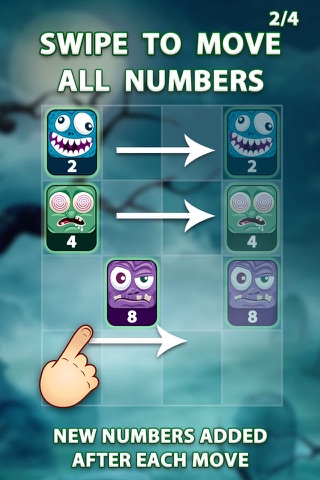 2048 Angry Monsters Puzzle screenshot 2