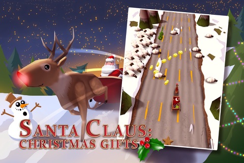 A Santa Claus: Christmas Gifts Free - 3D Sleigh Driving Game with Cartoon Graphics for Everyone screenshot 3