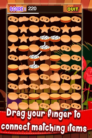 Valentine's Day Cookie Match Mania - Sweet chocolate Treats Puzzle Game FREE screenshot 2