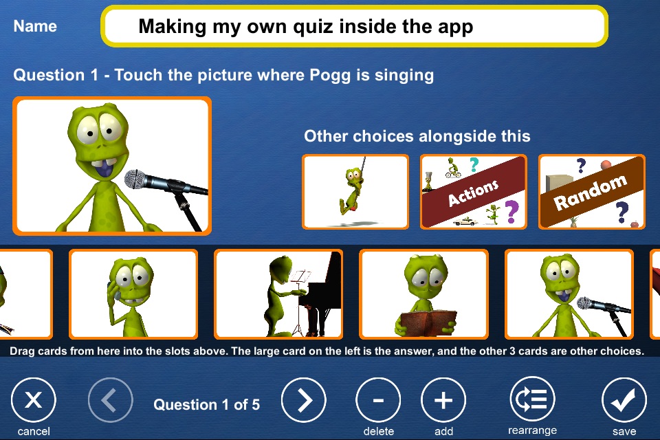 Pogg Cards - flashcards quiz and vocabulary building game plus make your own flashcard quizzes screenshot 3