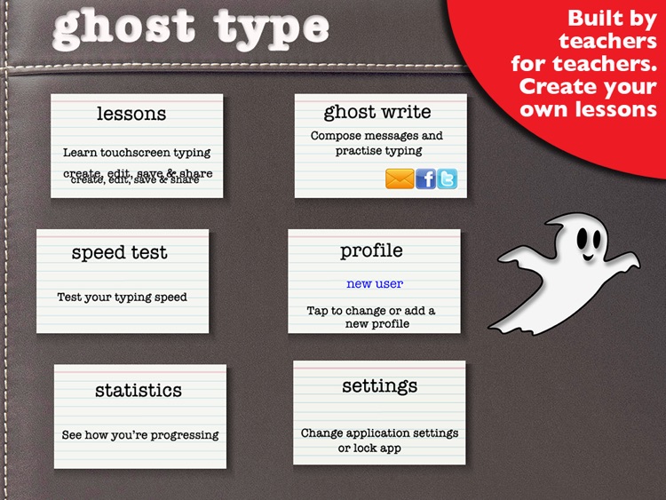 Ghost Type - a typing tutor to master your iPad typing skills screenshot-0