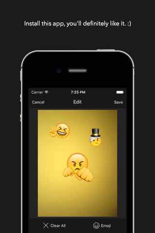 Emojinator - Add Emoticons To Your Photos ! screenshot 3
