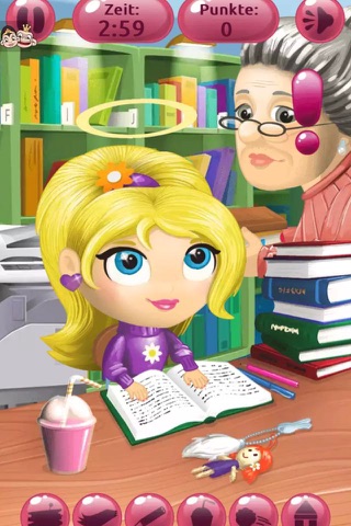 Slacking Library with Lucy: Play a fun & free Kids Games App for Girls screenshot 2