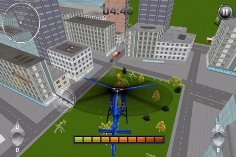 911 City Police Helicopter 3D - Fly a Police emergency rescue gunship helicopter over urban land screenshot 2