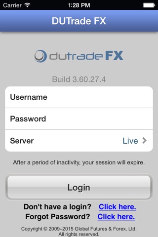 DUTradeFX for iPhone screenshot 2