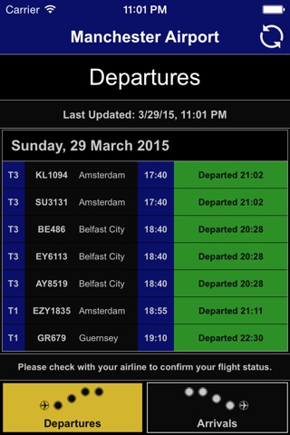 Flight Board - Manchester Airport (MAN) screenshot 2