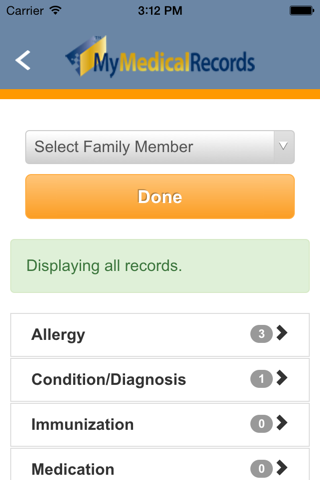 MyMedicalRecords PHR screenshot 2