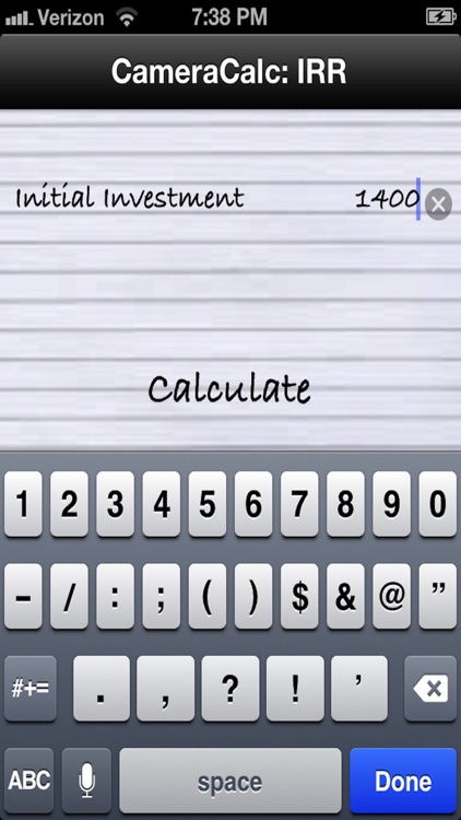 Internal Rate of Return (IRR) Financial Calculator