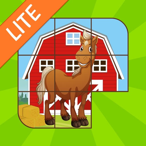 Kids Sliding Puzzle Horses free iOS App