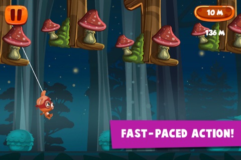 Flying with Rope Bear Game – Swing and Fly to Escape from Dark Forest screenshot 4